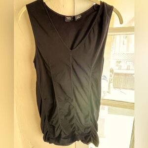 Mossimo Stretch Sleeveless Black Ruched Maternity Tank, M